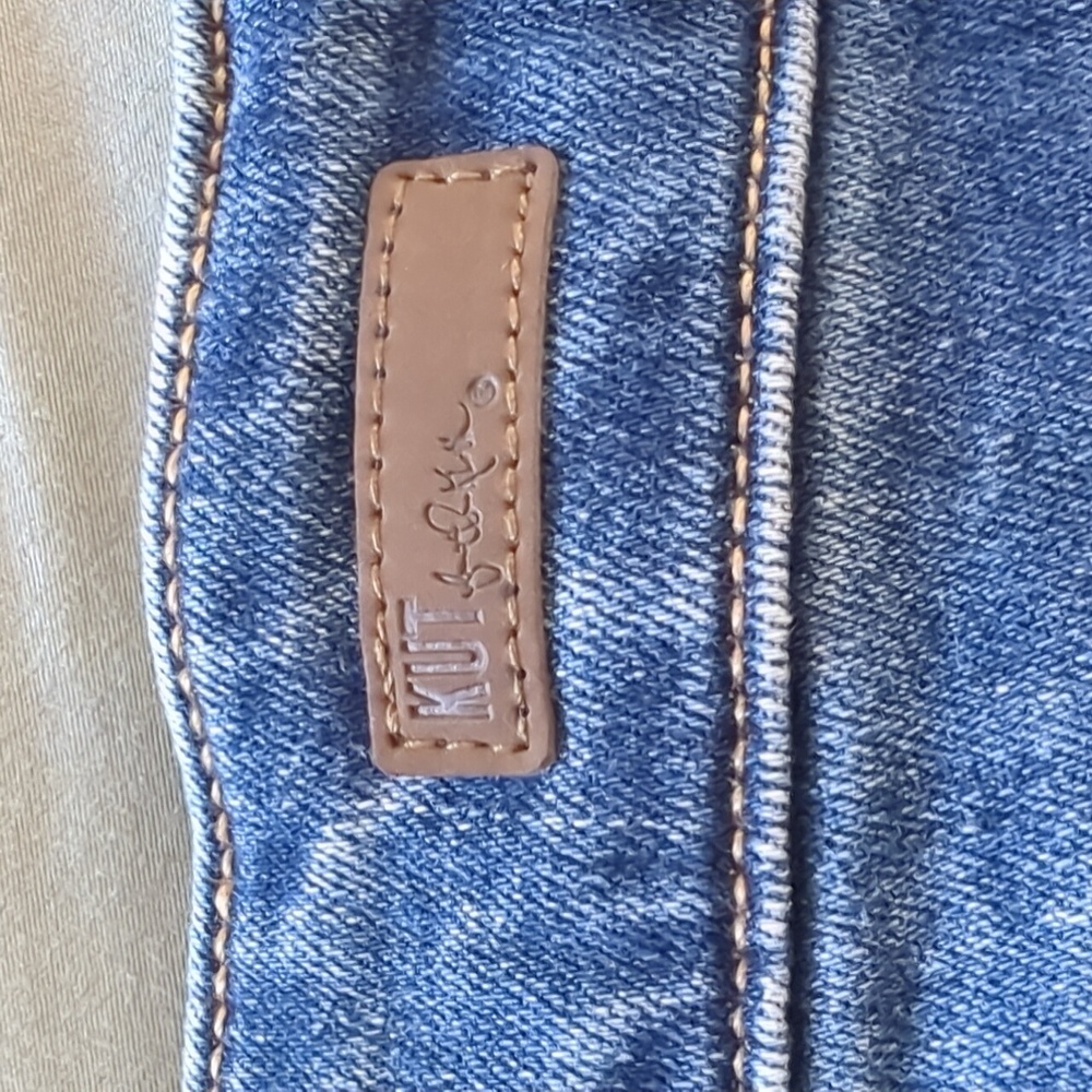 Kut From The Kloth Catherine Ankle Straight Leg Denim Jeans w/Gems Sz 6 - Picture 8 of 12